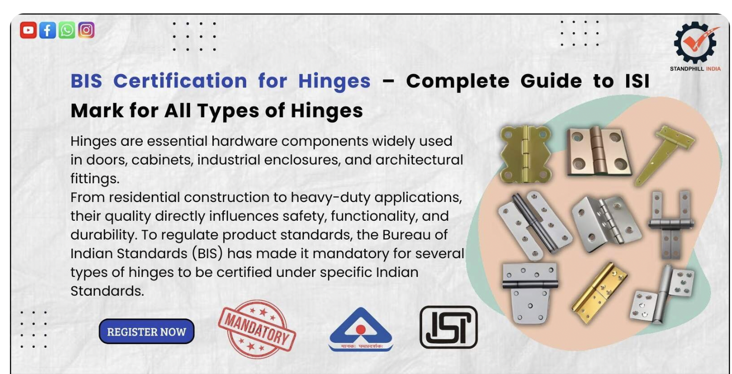 BIS certification door hinges India BIS certification door hinges India