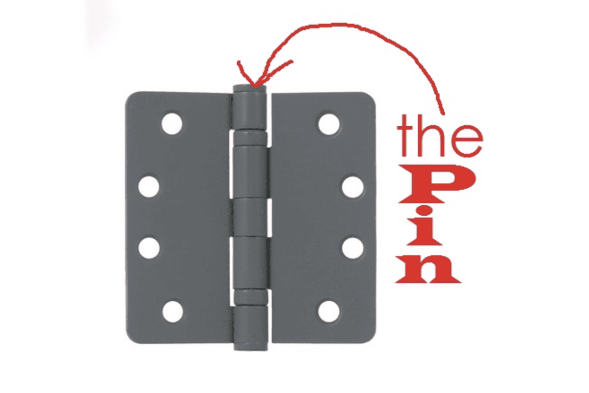 non removable door hinge pin