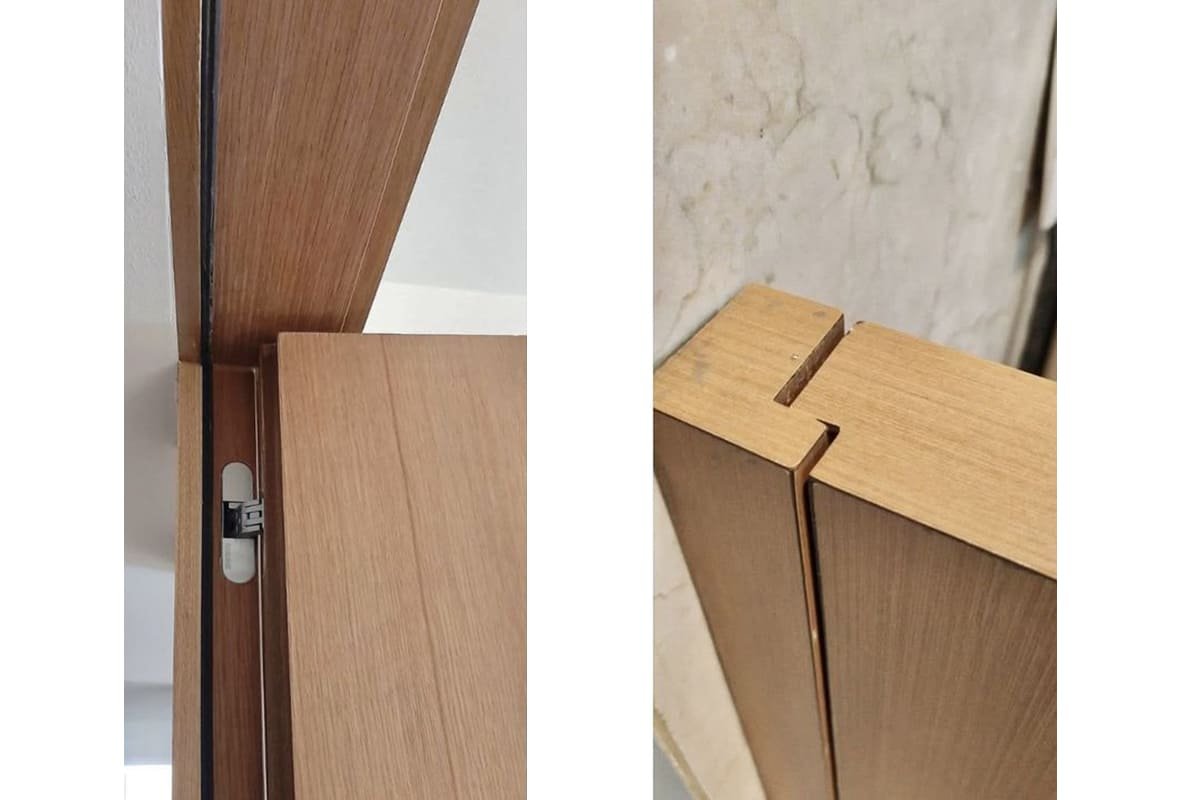 hidden concealed door hinge structure