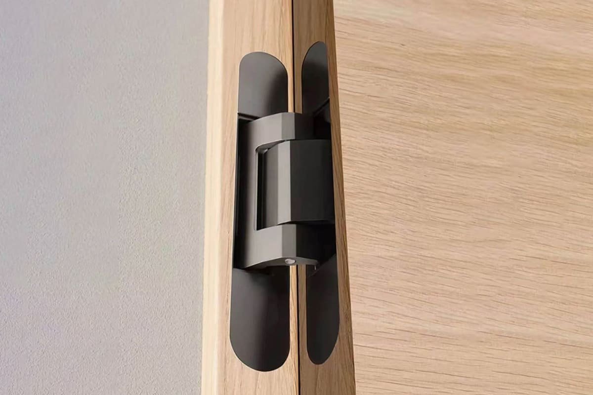 3D concealed hinge for front door security