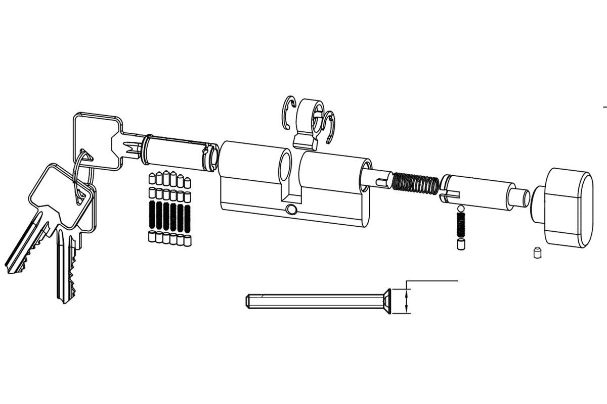 door lock cylinder components