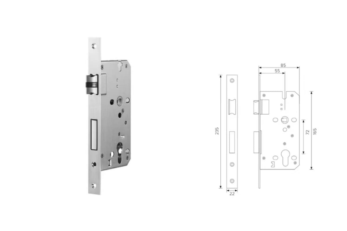 Mortise lock lever handle spindle operation mortise lock lever handle spindle operation