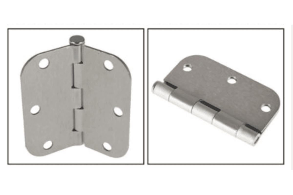 Door hinge corner radius and router cut mortise door hinge corner radius matching router cut mortise