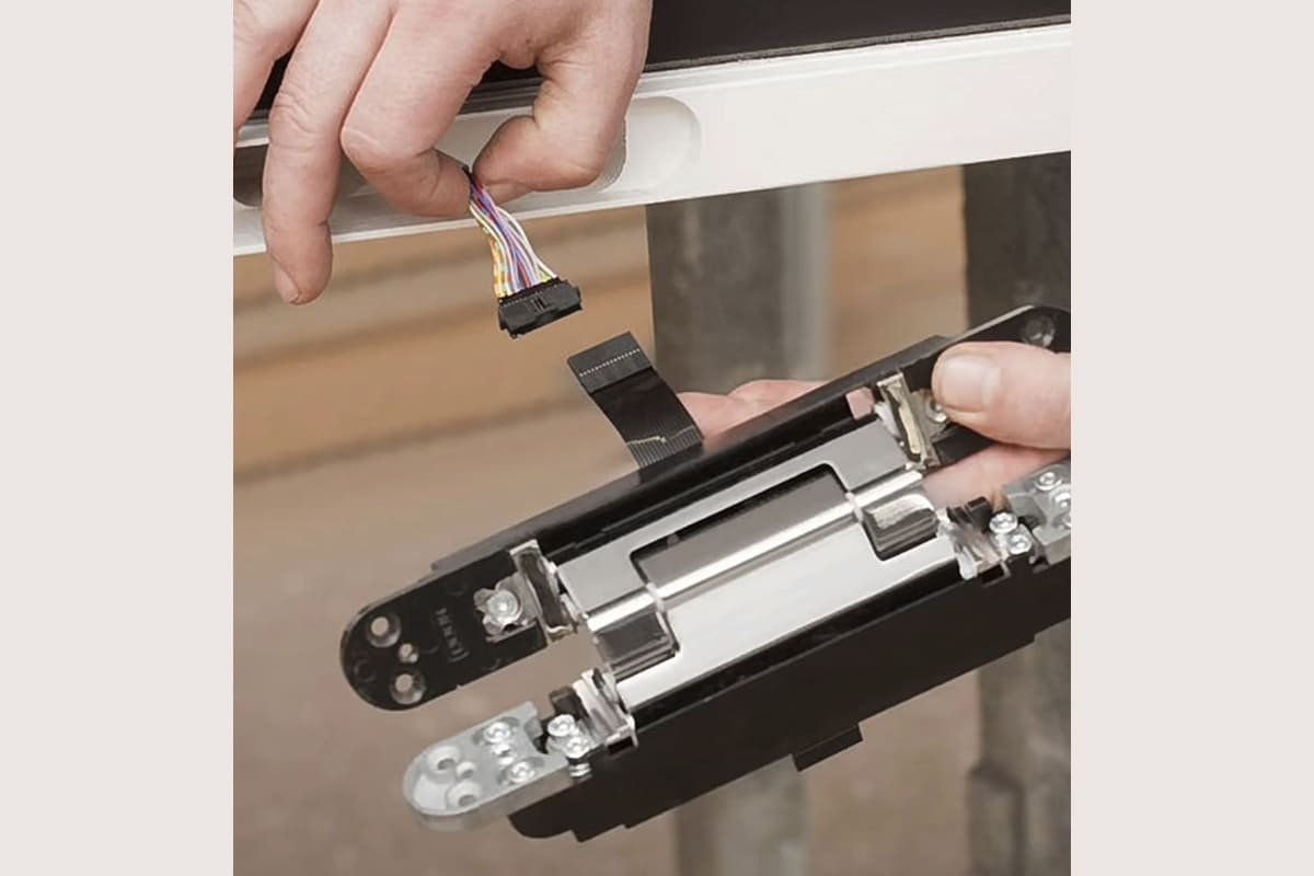 electric power transfer hinge selection for access control door hardware