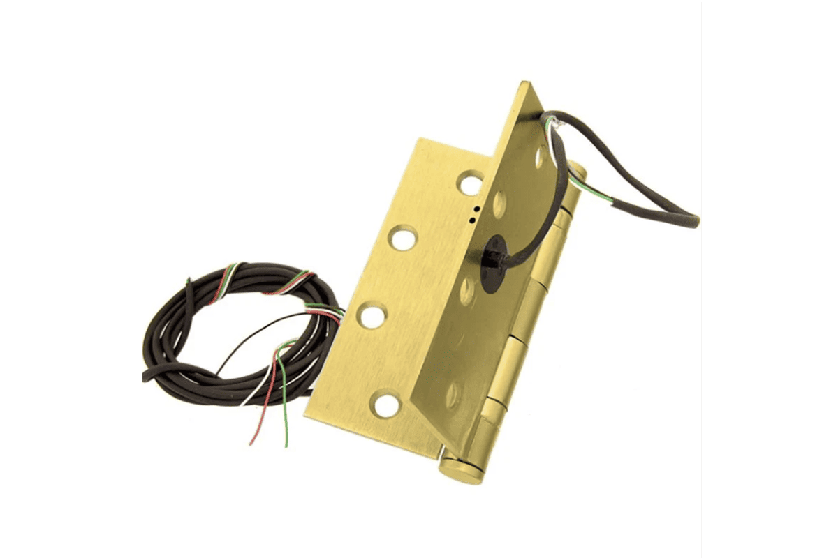 Electric power transfer hinge installation position electric power transfer hinge installation position on access control door