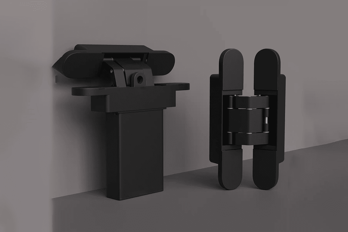 spring hinge design options with damping and 90 degree hold open