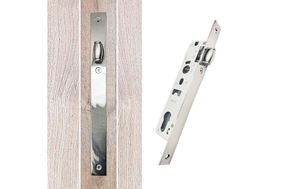roller latch mortise lock for minimalist modern interior doors