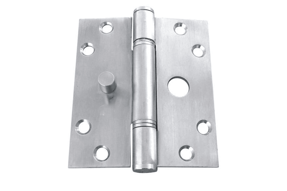 security door hinges with non removable pin and reinforced leaves
