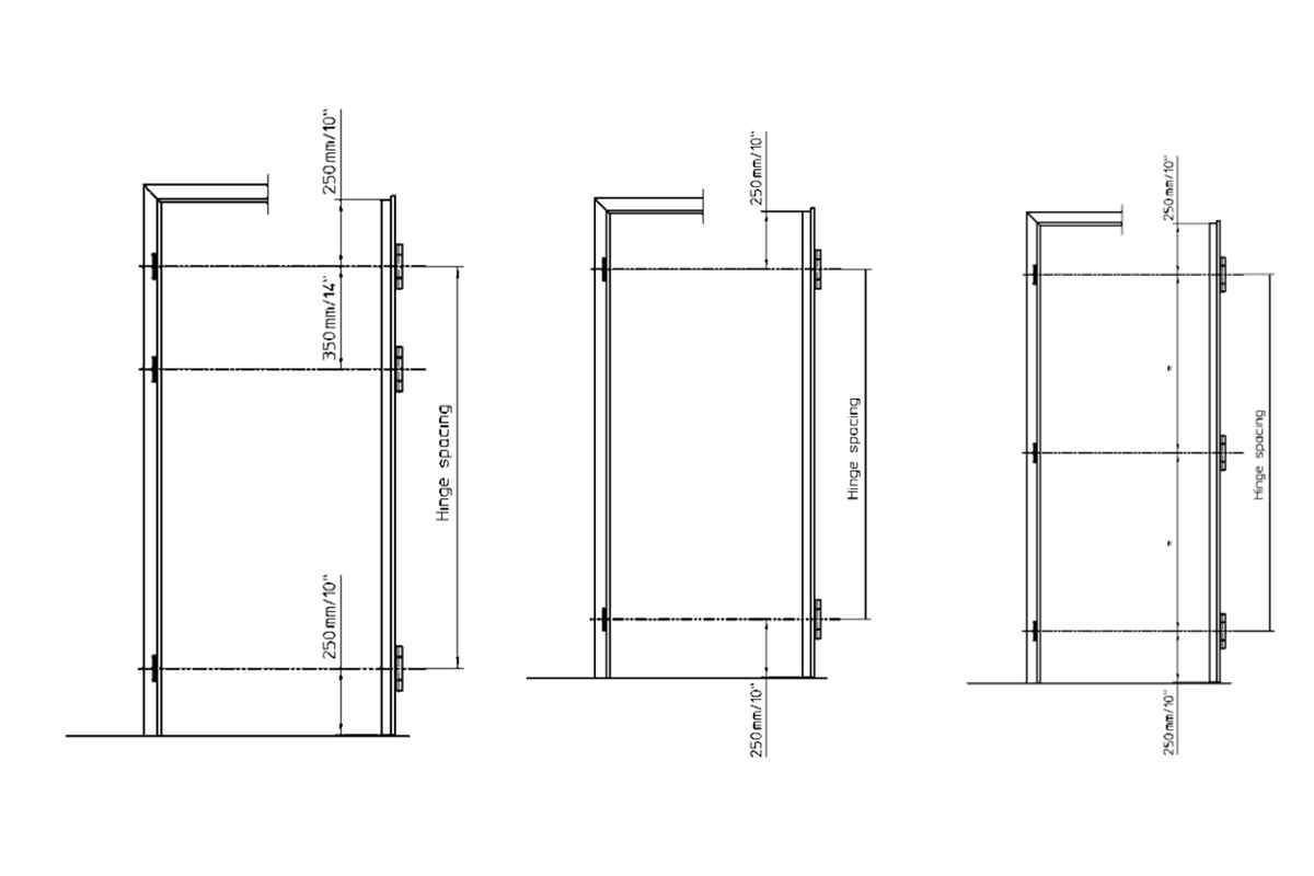 3 hinge position placement diagram for doors 3 hinge position placement diagram for doors