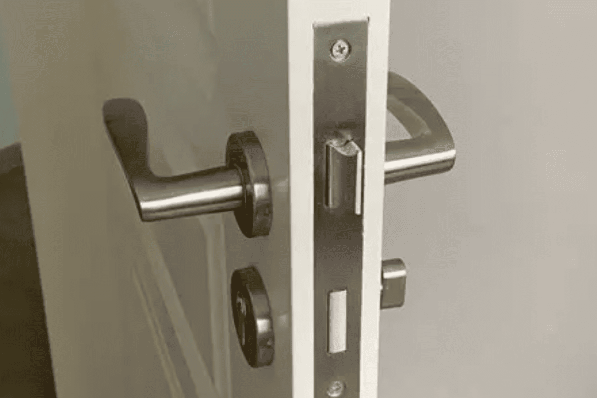 Mortice locks inside door preparation mortice locks installed inside a prepared wooden door leaf