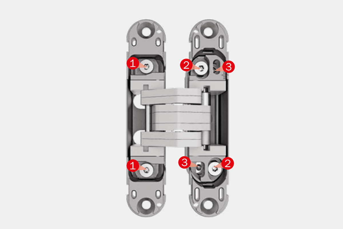 self closing door hinges 3D door gap alignment