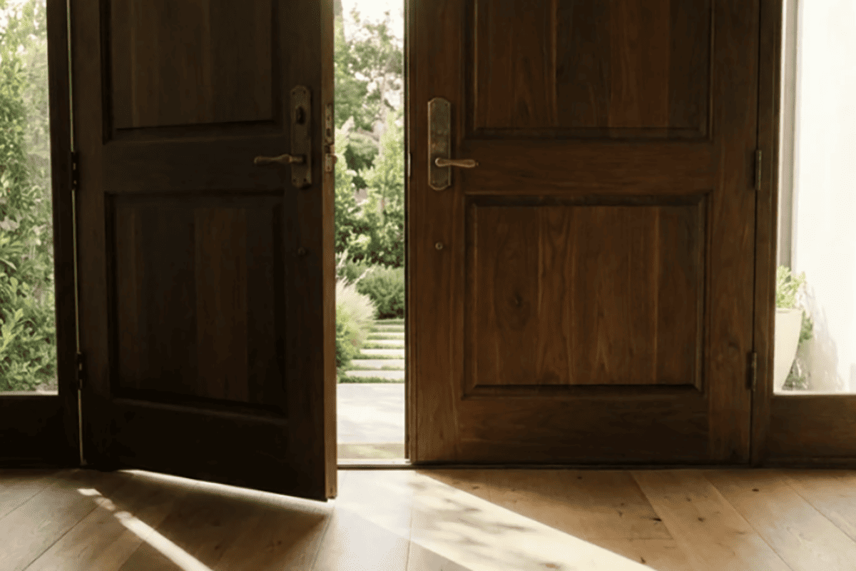 Door coordinator for active and passive French doors active vs passive doors with door coordinator closing sequence