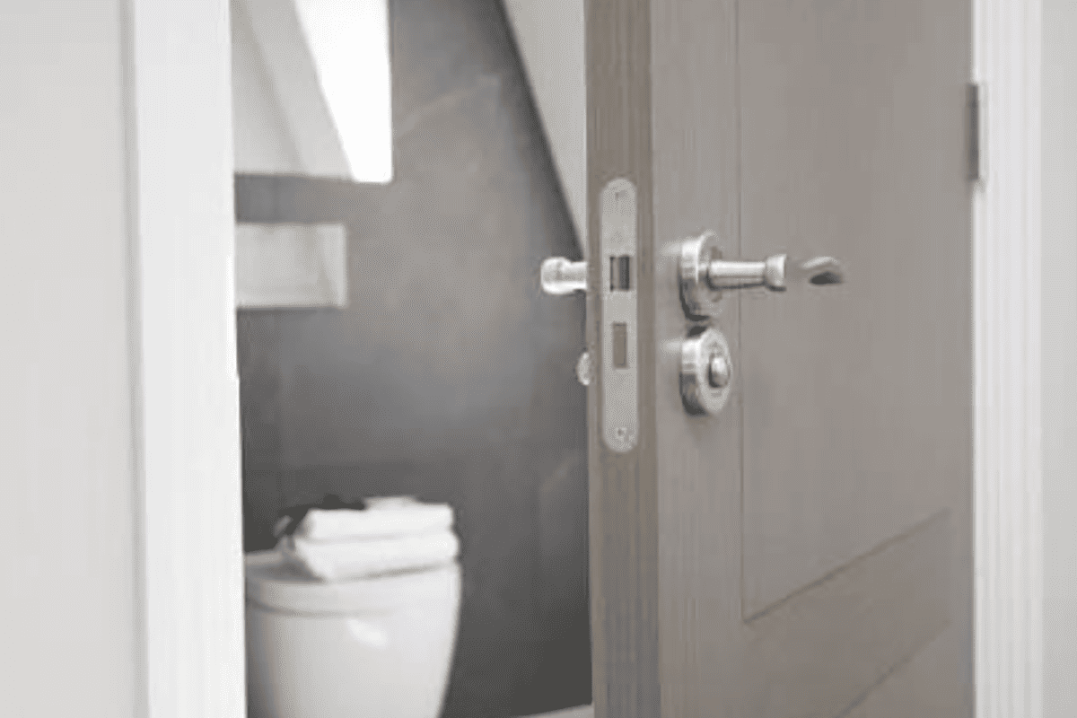 bathroom door locks with vacant occupied indicator for public restrooms