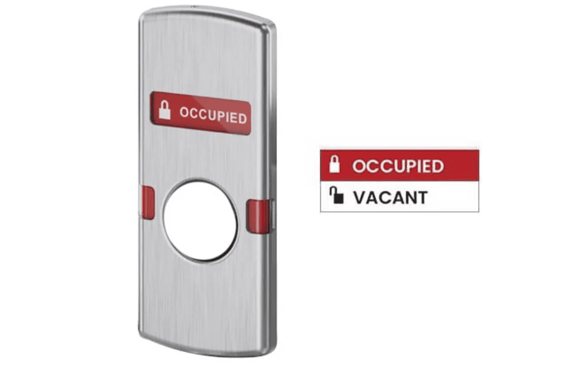 Mortise lock with occupancy indicator applications mortise lock with occupancy indicator for restrooms and changing rooms
