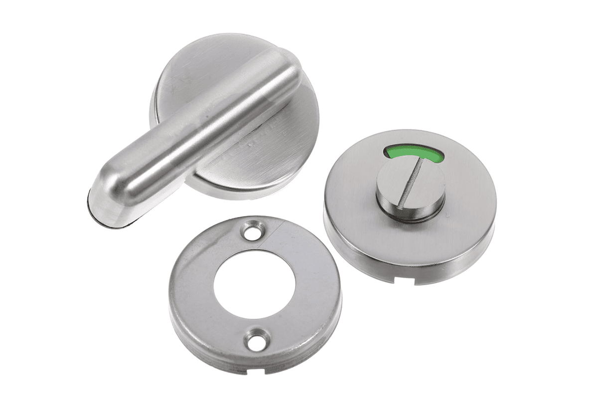 thumbturn lock bathroom door configuration with mortise bathroom lock and indicator