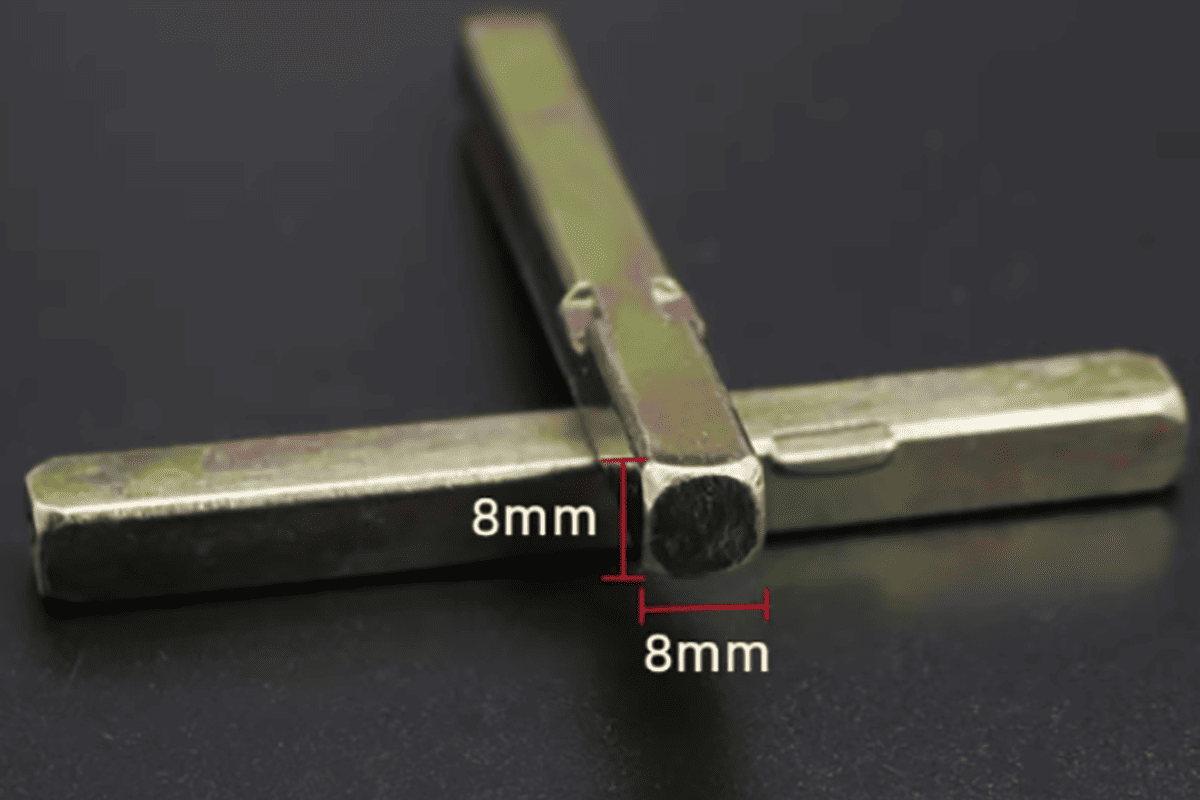 door handle spindle connecting lever handle and mortise lock body