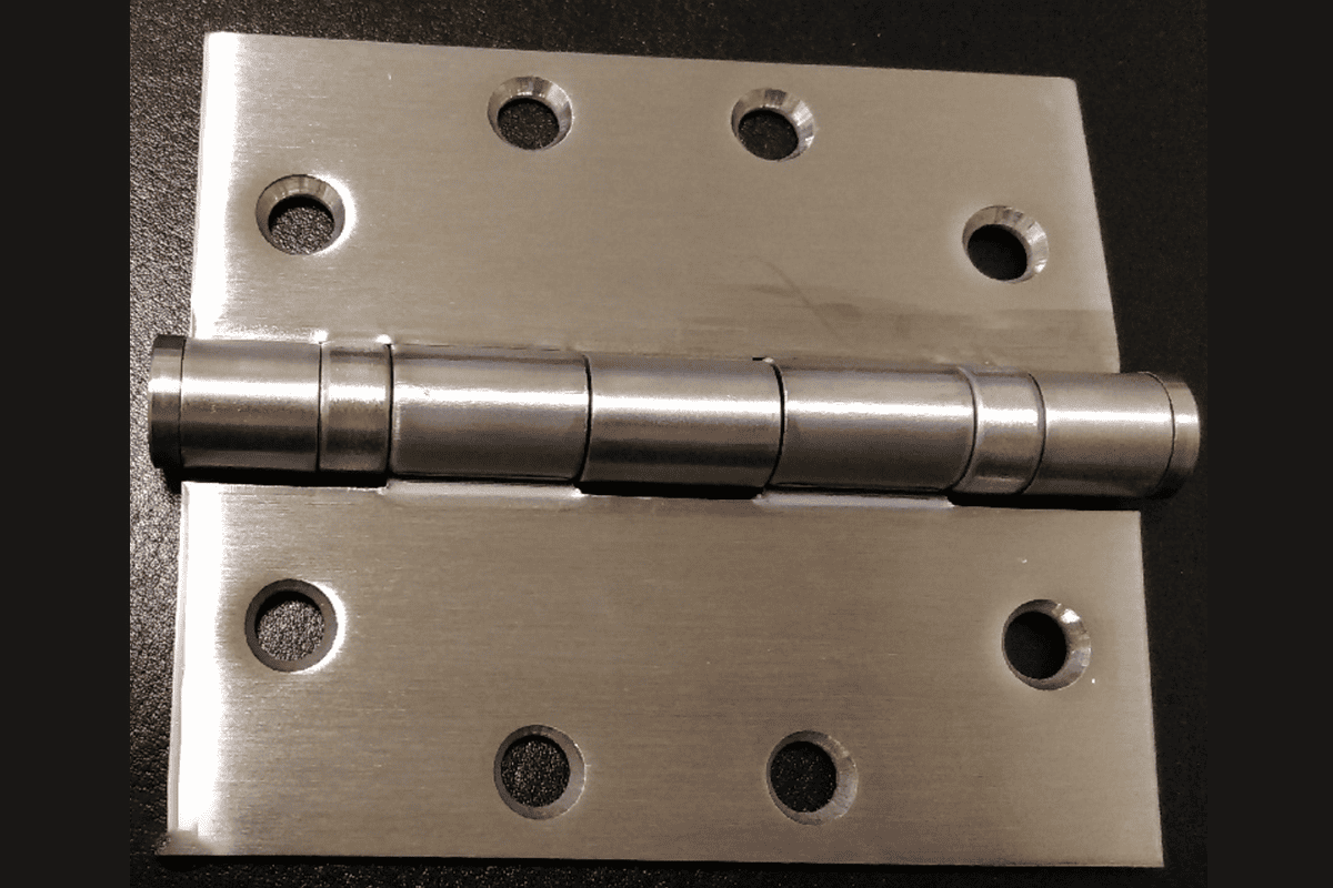 Countersunk mounting holes on architectural door hinges countersunk mounting holes on hinge leaf for flush screw installation