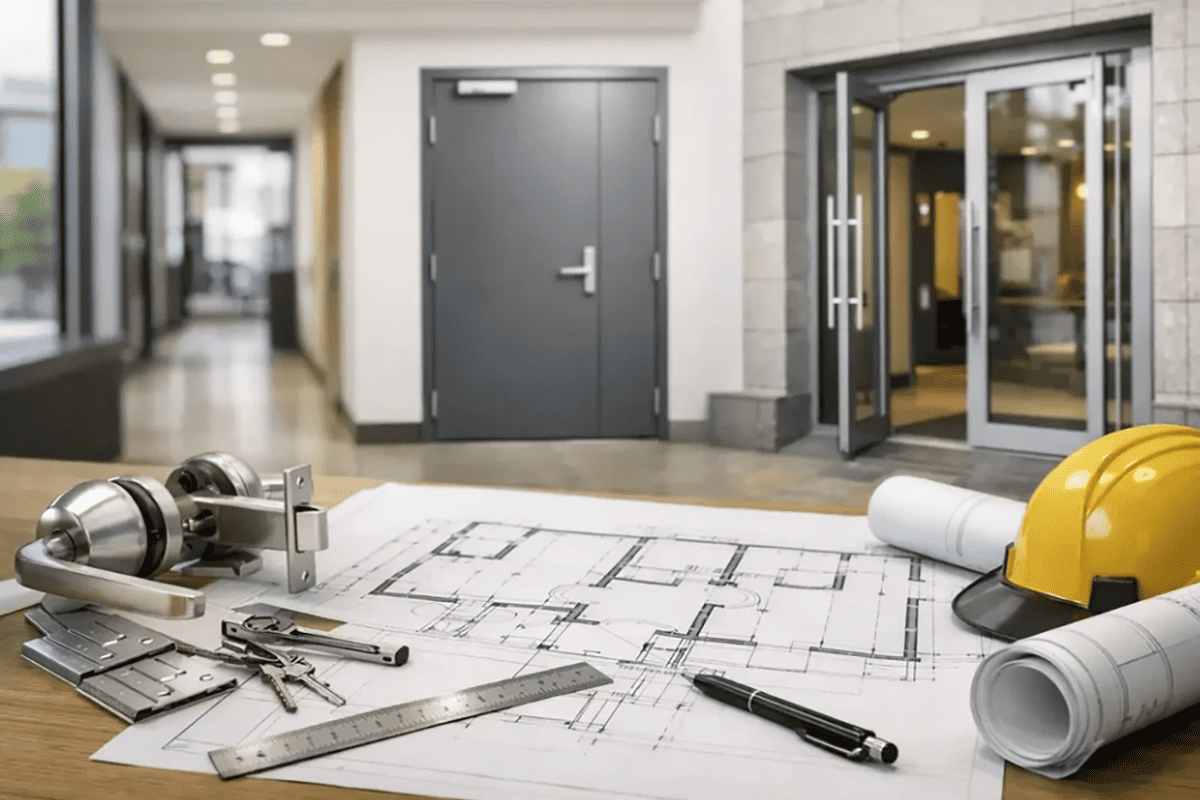 steel door hardware lock coordination by door function access and operation