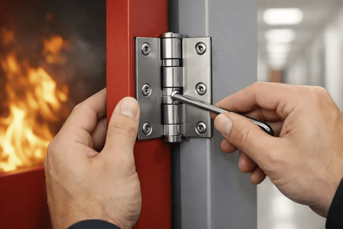 fire door hardware specification certification documents for EN 1634 testing